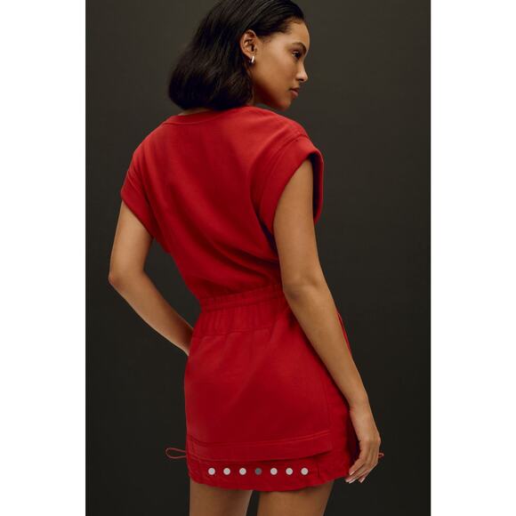 NWT Anthropologie Daily Practice Red Short Sleeve Mini Dress Size Medium - Picture 2 of 9